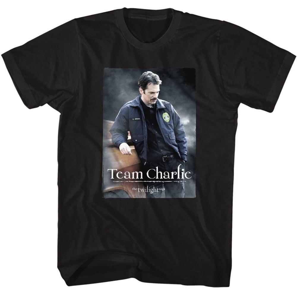 Twilight Team Charlie Black Adult Tshirt